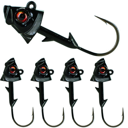 Reaction Tackle Lead Fish Head Jigs - 5-PACK - New