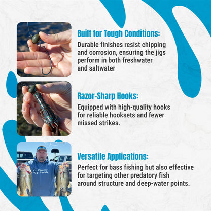 Reaction Tackle Lead Swing Football Jigs - 5-PACK - New