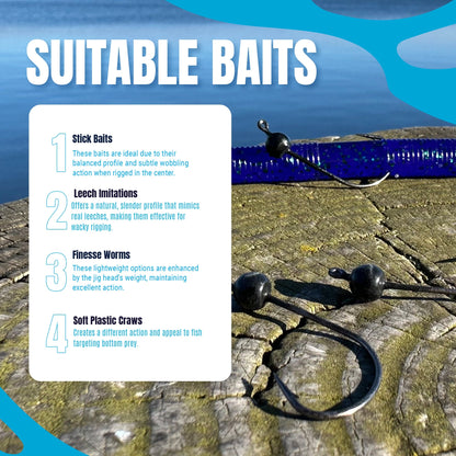 Reaction Tackle Lead Wacky Jigs- 10-PACK- Ultra Sharp - New