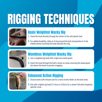 Reaction Tackle Lead Wacky Jigs- 10-PACK- Ultra Sharp - New