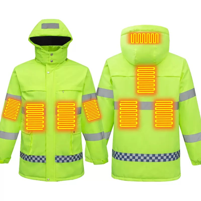 LITEGUEST 8-Zone Heated Reflective Work Jacket for Outdoor Duty