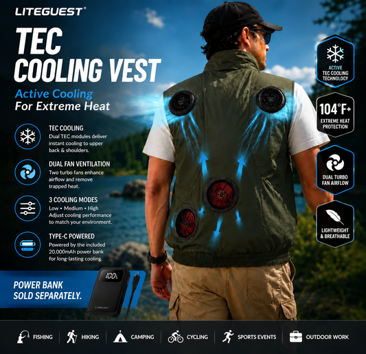 LITEGUEST TEC Cooling Vest | Advanced Active Cooling with Dual Fans