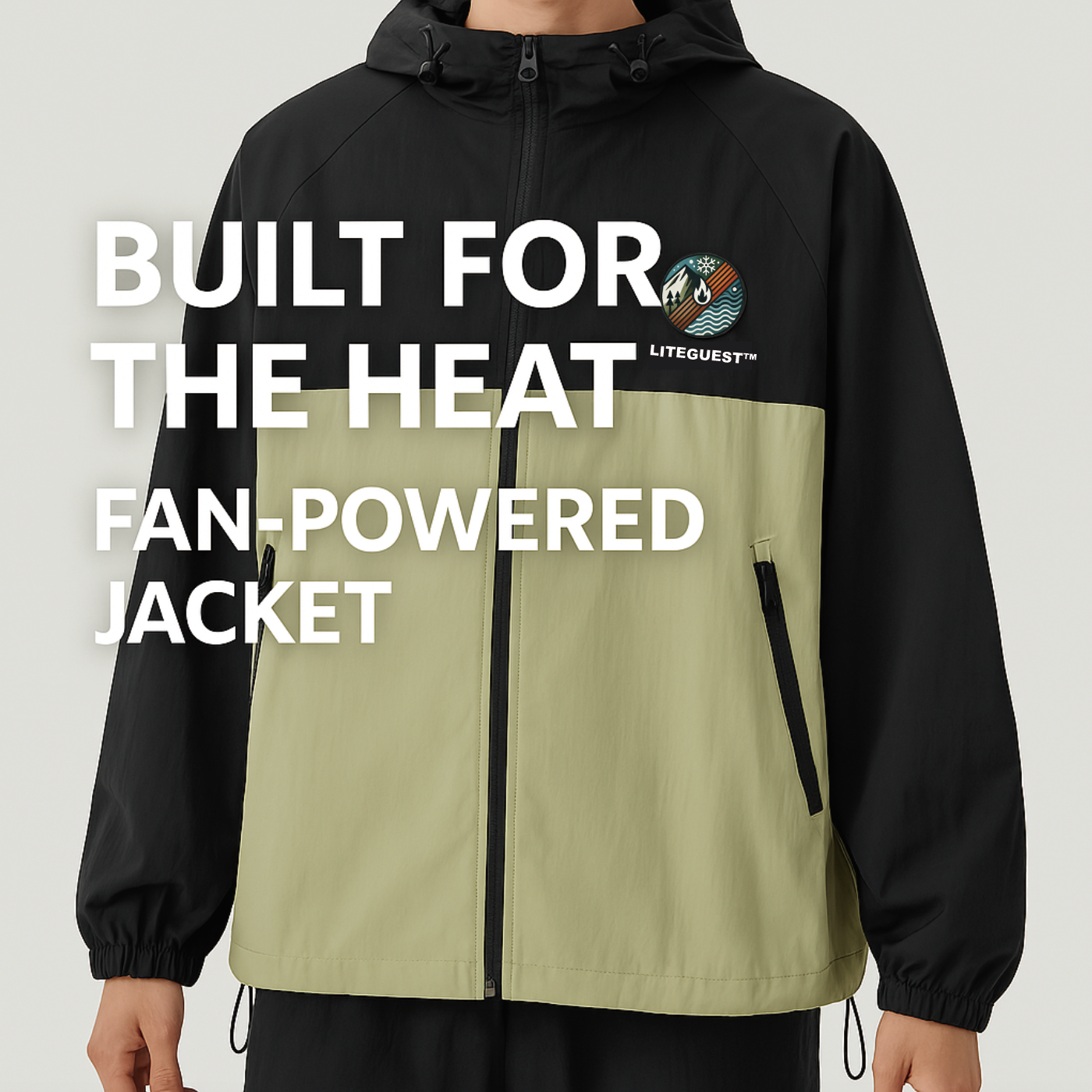 LITEGUEST Cooling Jacket Built-In Fans UPF50+ Protection for Summer