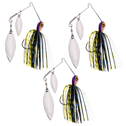 Reaction Tackle Lead Double Willow Blade Spinnerbait Jigs (3-Pack) - New