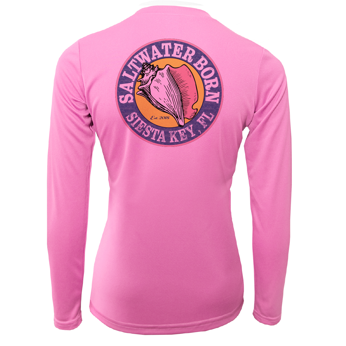 Siesta Key "Saltwater Hair...Don't Care" Long Sleeve UPF 50+ Dry-Fit Shirt