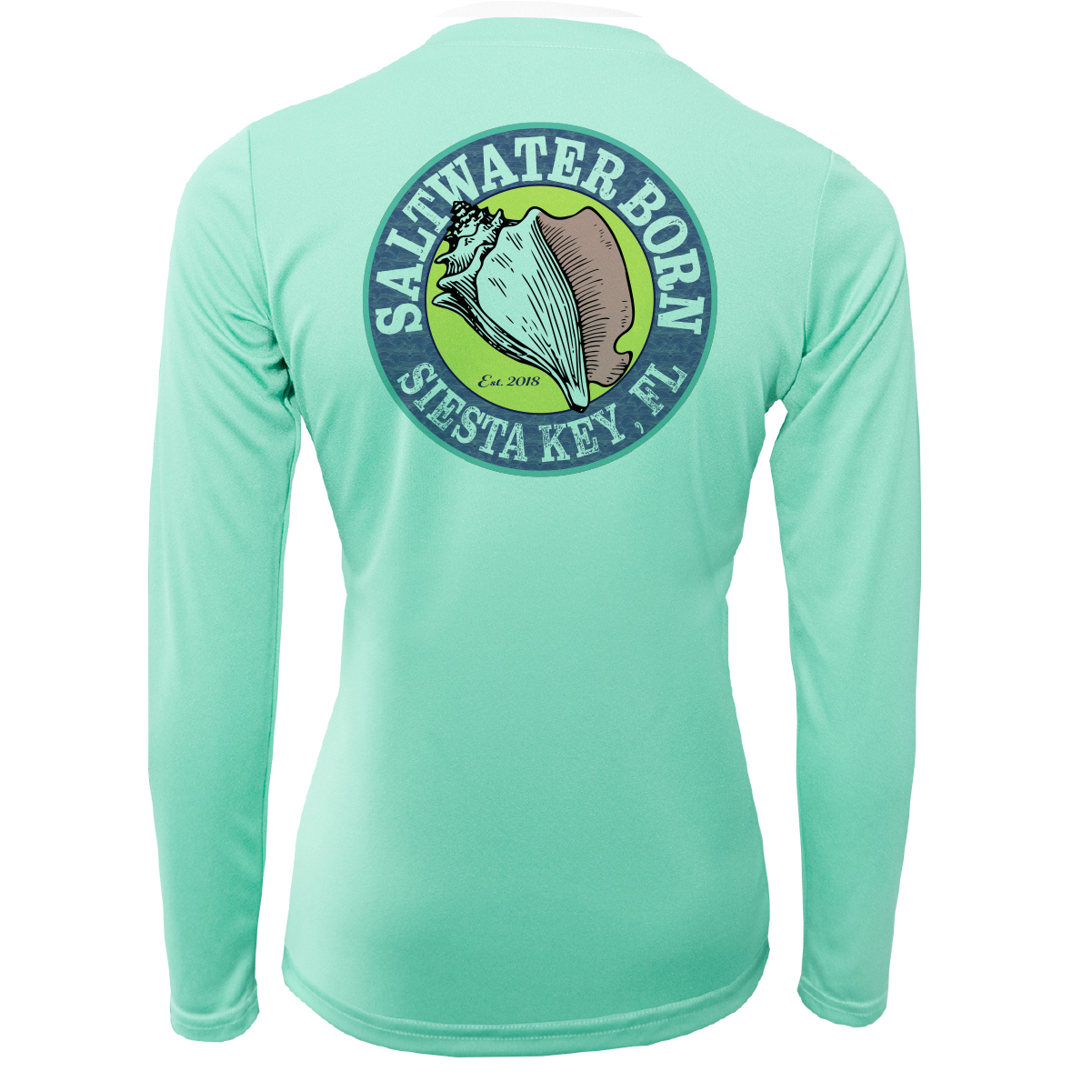 Siesta Key, FL "Saltwater Heals Everything" Women's Long Sleeve UPF 50+ Dry-Fit Shirt