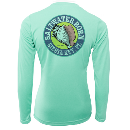 Siesta Key, FL "Saltwater Heals Everything" Women's Long Sleeve UPF 50+ Dry-Fit Shirt
