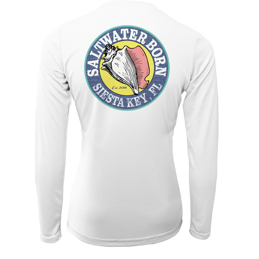 Siesta Key, FL "Saltwater Heals Everything" Women's Long Sleeve UPF 50+ Dry-Fit Shirt