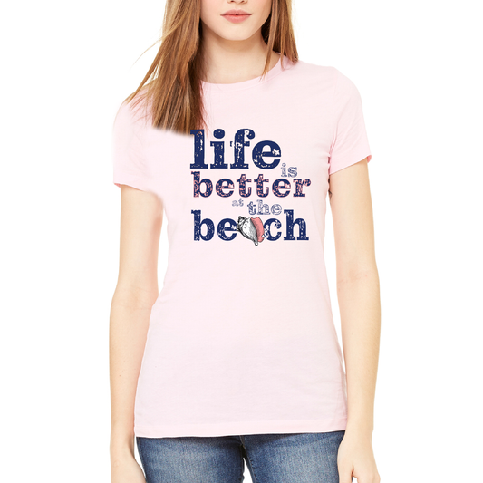 Saltwater Born  Life Is Better At The Beach Conch Tee