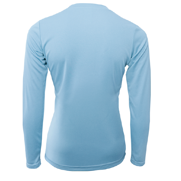 "Life Is Better At The Beach" Turtle Women's Long Sleeve UPF 50+ Dry-Fit Shirt (No Back)