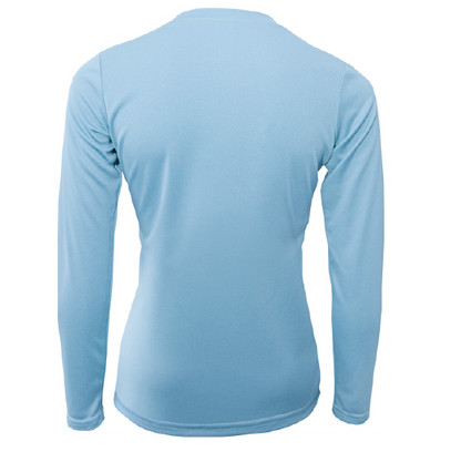 "Life Is Better At The Beach" Turtle Women's Long Sleeve UPF 50+ Dry-Fit Shirt (No Back)