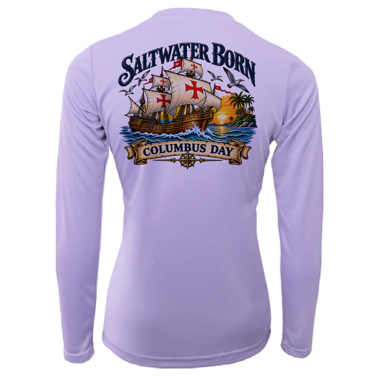 Columbus Day Ship Women's Long Sleeve UPF 50+ Dry-Fit Shirt