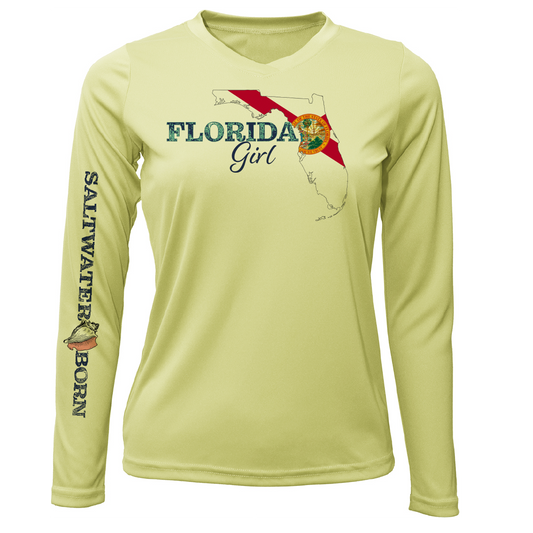 Linear Logo Stuart Florida Girl Long Sleeve UPF 50+ Dry-Fit Shirt