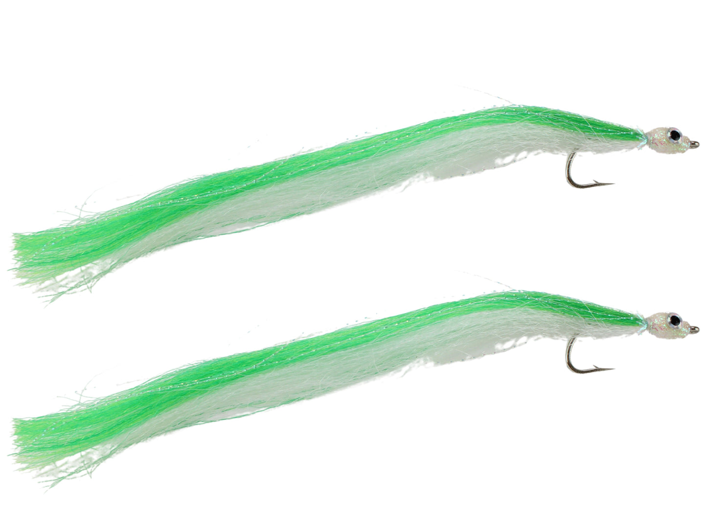 Wild Water Fly Fishing Green Long Tail Candy Eel, Size 1/0 (Qty 3) | SendIt Sailing