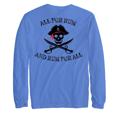 New York Freshwater Born "All For Rum and Rum For All" Men's Cotton Long Sleeve Shirt