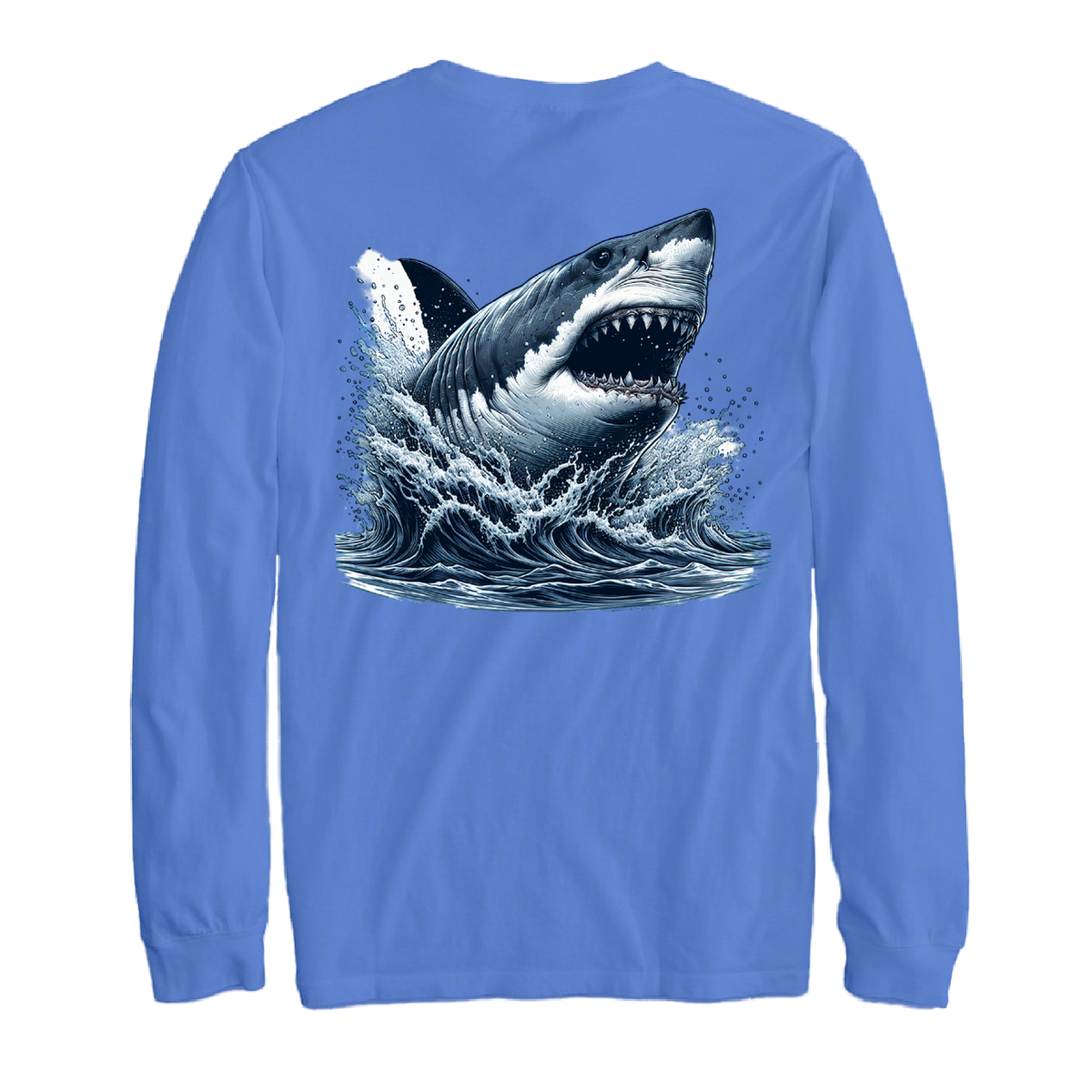 Cape Cod, MA Jaws Women's Cotton Long Sleeve Shirt