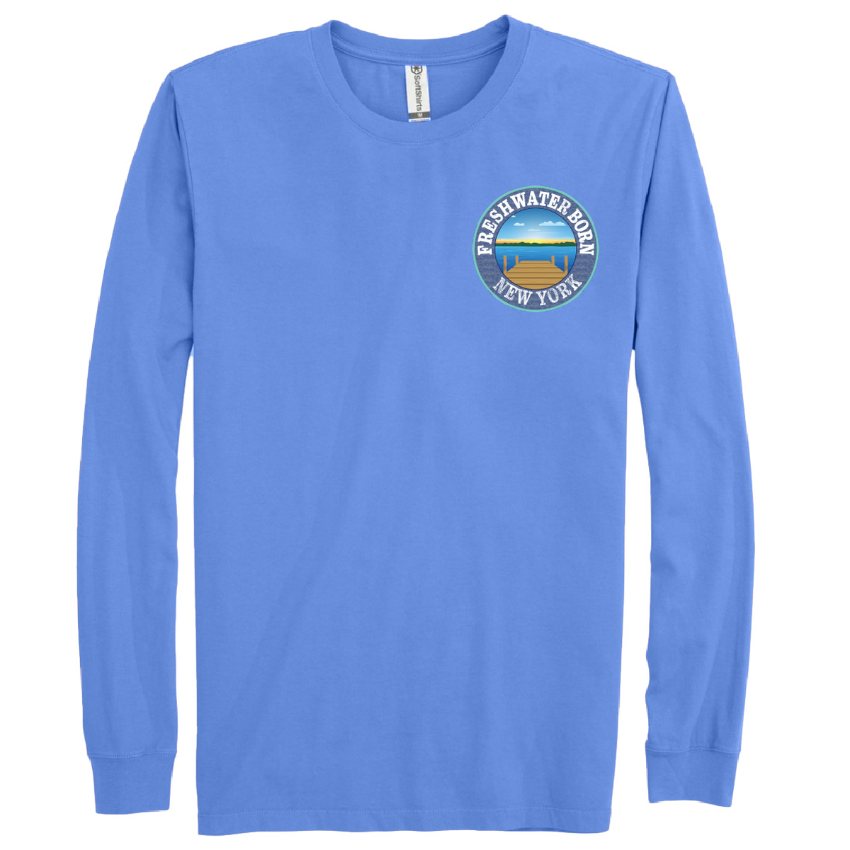 New York Freshwater Born "Surrender The Booty" Men's Cotton Long Sleeve Shirt