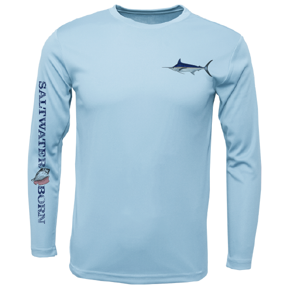 Clean Marlin Long Sleeve UPF 50+ Dry-Fit Shirt