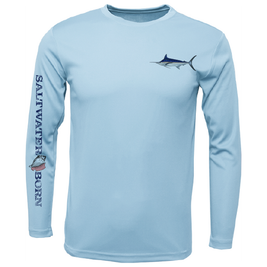Clean Marlin Long Sleeve UPF 50+ Dry-Fit Shirt