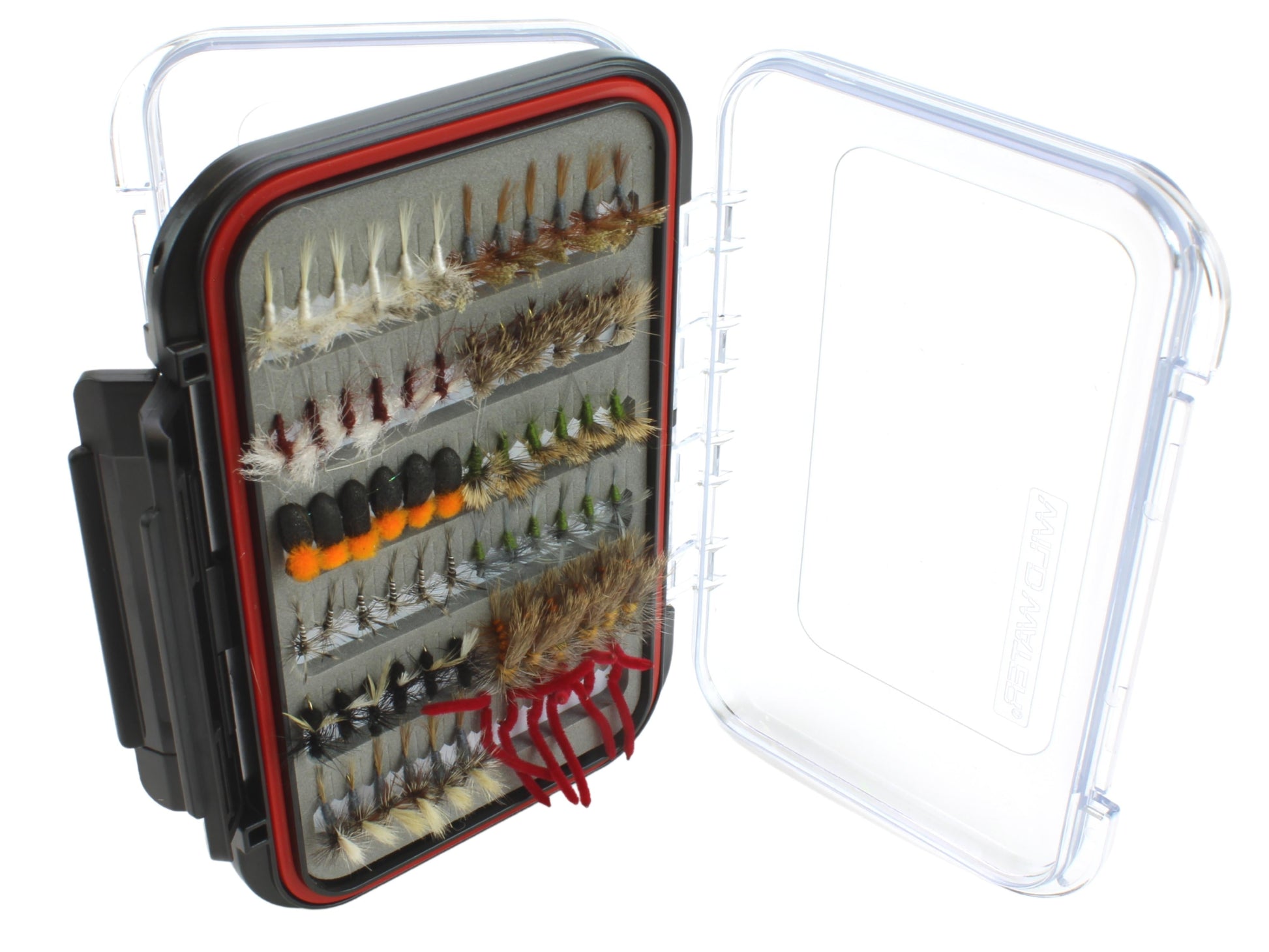 Wild Water Most Popular Flies Mega Assortment, 120 Flies with Large Fly Box | SendIt Sailing