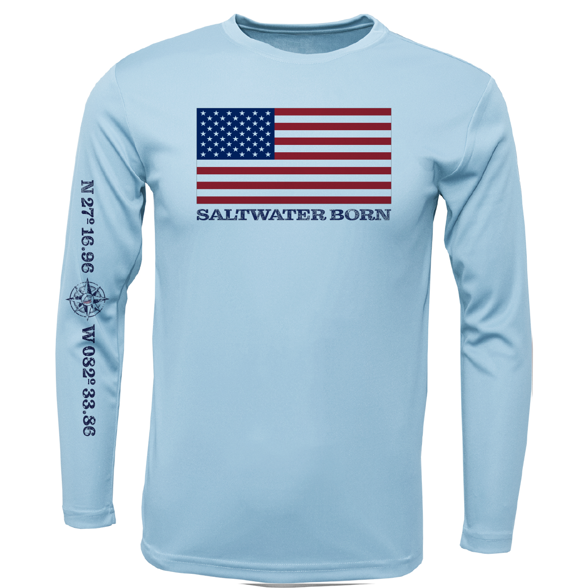 Siesta Key, FL USA Born Long Sleeve UPF 50+ Dry-Fit Shirt