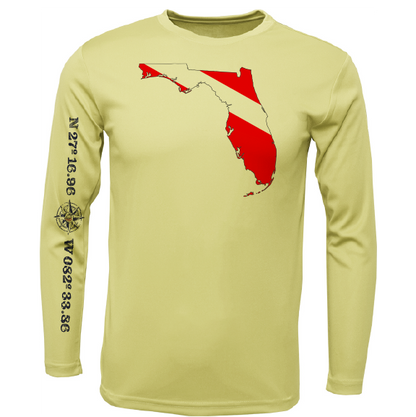 Siesta Key, FL Florida Diver Long Sleeve UPF 50+ Dry-Fit Shirt