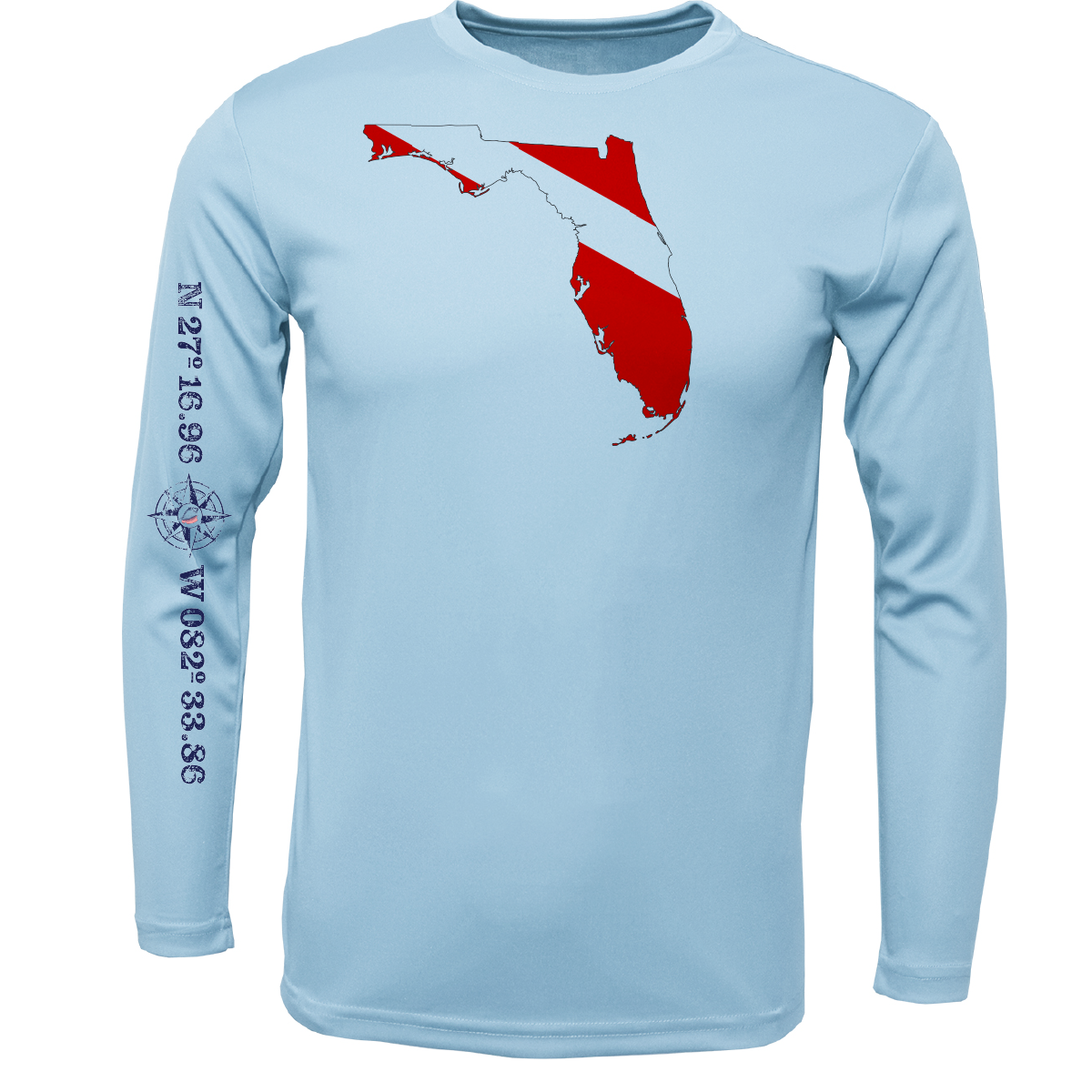Siesta Key, FL Florida Diver Long Sleeve UPF 50+ Dry-Fit Shirt