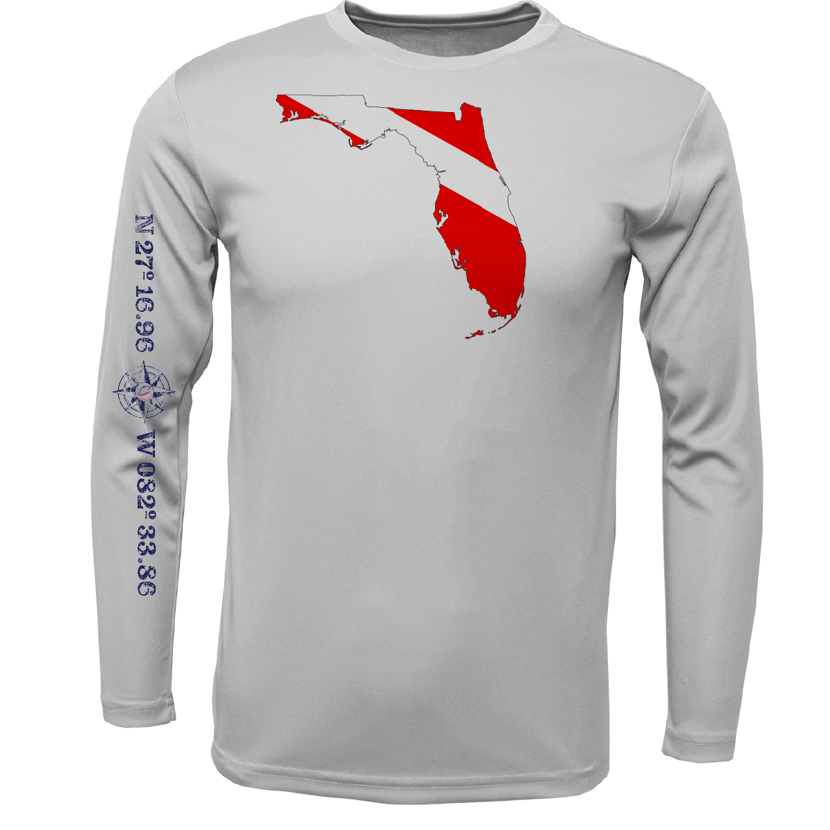 Siesta Key, FL Florida Diver Long Sleeve UPF 50+ Dry-Fit Shirt