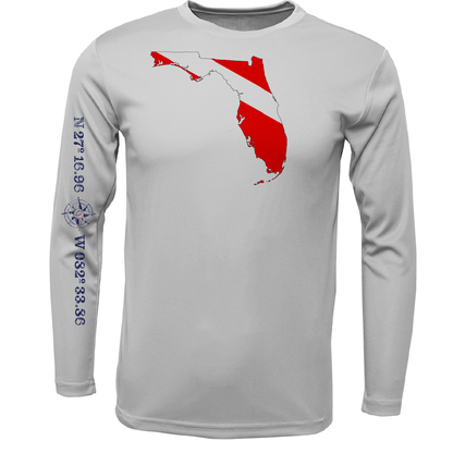 Siesta Key, FL Florida Diver Long Sleeve UPF 50+ Dry-Fit Shirt