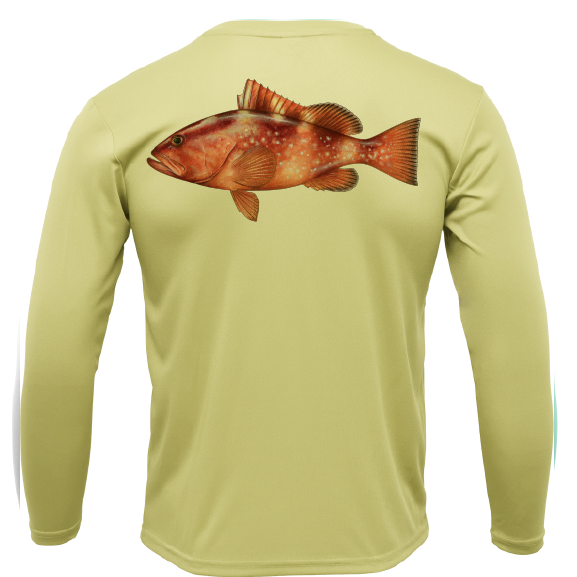 Siesta Key Grouper Long Sleeve UPF 50+ Dry-Fit Shirt