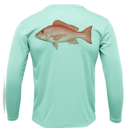 USA Snapper Long Sleeve UPF 50+ Dry-Fit Shirt