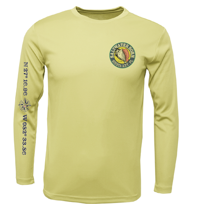 Siesta Key, FL Turtle Long Sleeve UPF 50+ Dry-Fit Shirt