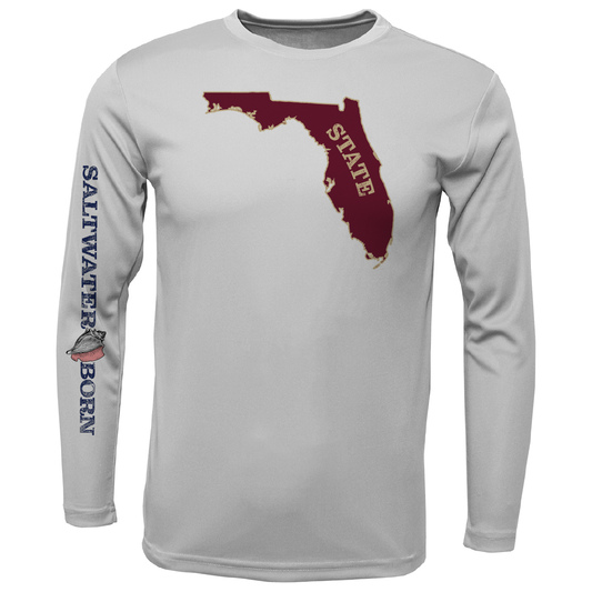 Garnet and Gold Key West, FL Long Sleeve UPF 50+ Dry-Fit Shirt