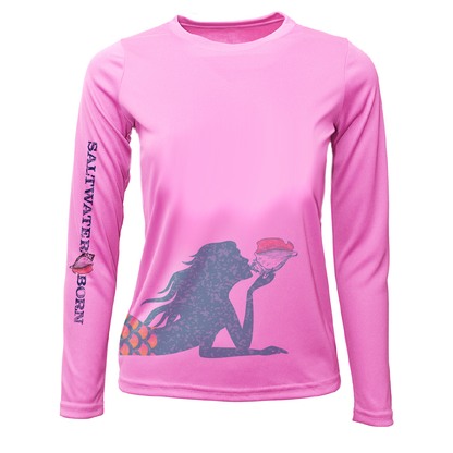 Mermaid Wrap Women's Long Sleeve UPF 50+ Dry-Fit Shirt