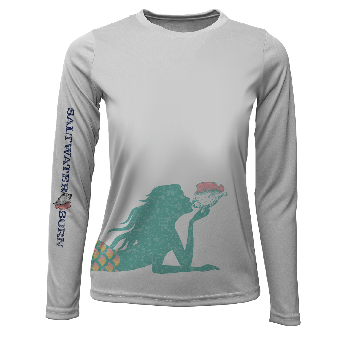 Mermaid Wrap Women's Long Sleeve UPF 50+ Dry-Fit Shirt