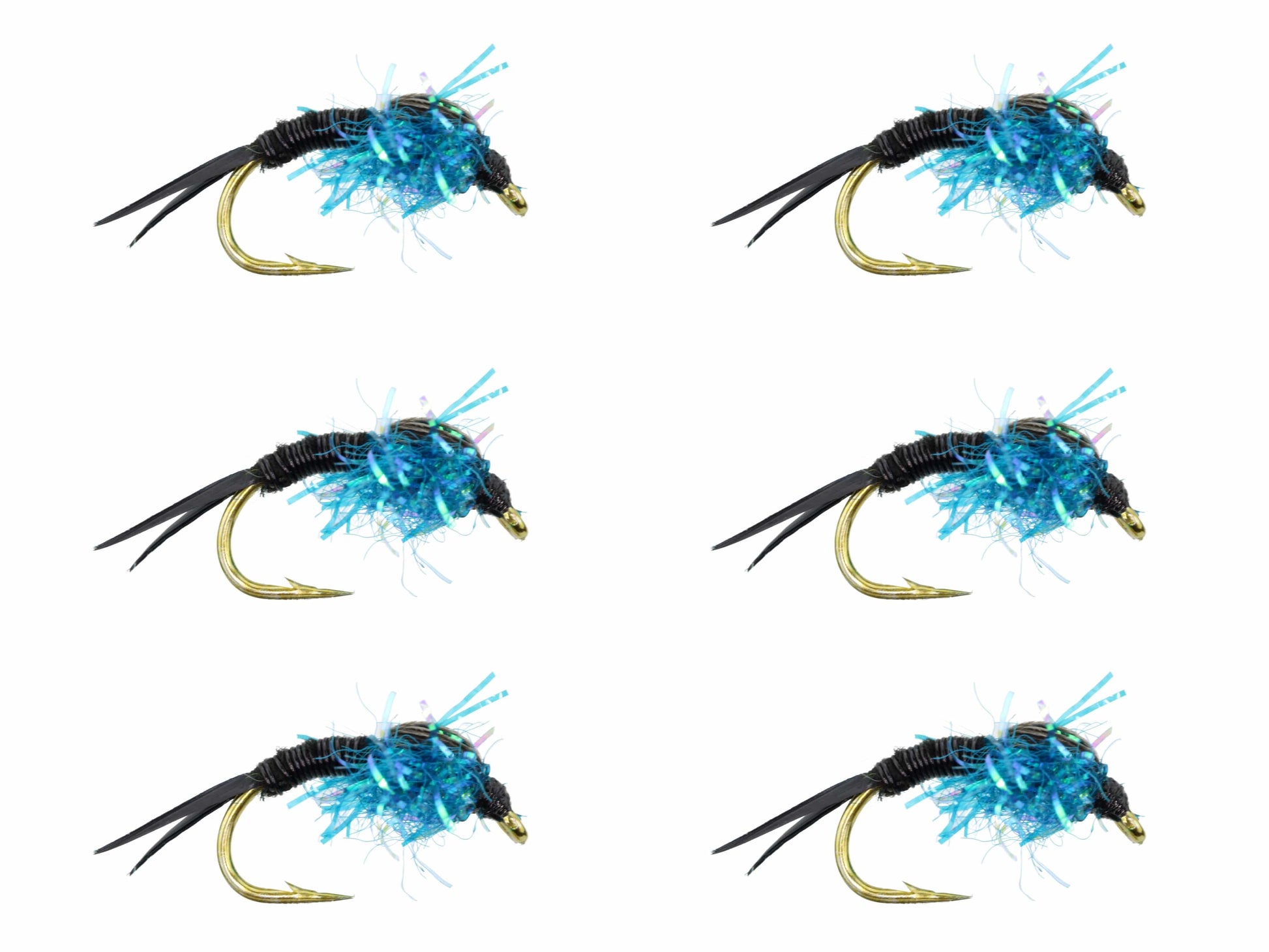 Wild Water Fly Fishing Estaz Stonefly, Metallic Blue, Size 6 (Qty 6) | SendIt Sailing