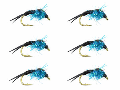 Wild Water Fly Fishing Estaz Stonefly, Metallic Blue, Size 6 (Qty 6) | SendIt Sailing