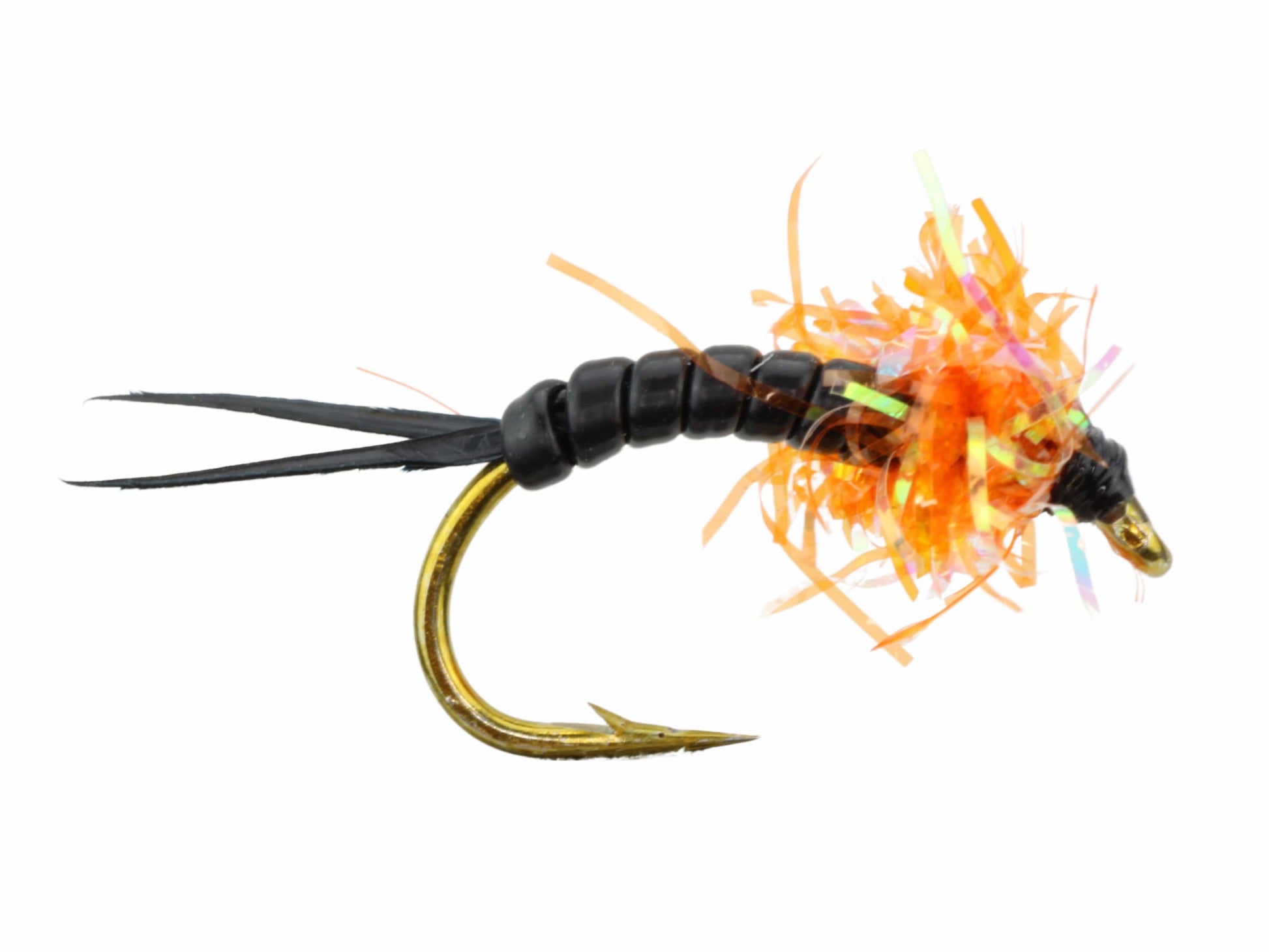 Wild Water Fly Fishing Estaz Stonefly, Metallic Orange, Size 6 (Qty 6) | SendIt Sailing