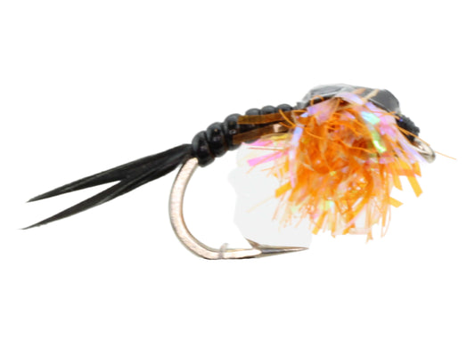 Wild Water Fly Fishing Estaz Stonefly, Metallic Orange, Size 12 (Qty 6) | SendIt Sailing