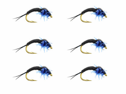 Wild Water Fly Fishing Estaz Stonefly, Metallic Royal Blue, Size 6 (Qty 6) | SendIt Sailing