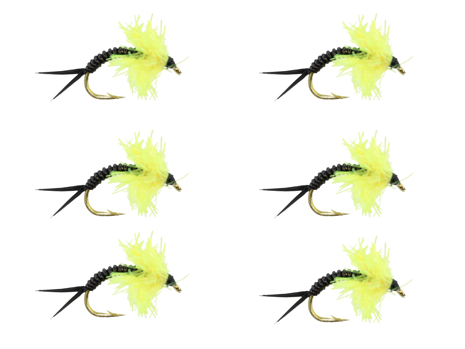 Wild Water Fly Fishing Estaz Stonefly, Metallic Yellow, Size 6 (Qty 6) | SendIt Sailing