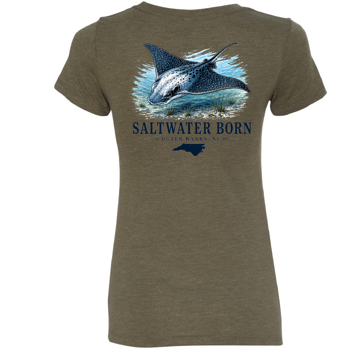 Outer Banks, NC Eagle Ray Women's Triblend Tee