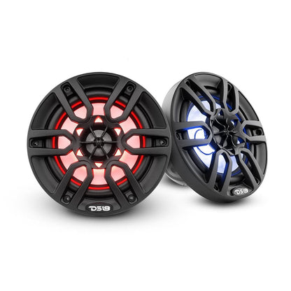 DS18 Best Marine Stereo Subwoofer Package  1 x 10” Subwoofer | 2 x 6.5” Speaker Tower | 2 x 6.5” Marine Speaker | 1 x 5 Ch Amplifier | 1 x MOFCKIT4 and 1 x LED-BTC