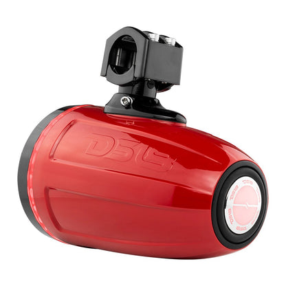 NXL 6.5" Neodymium Marine and Powersports Towers with Built-in Passive Radiator, 1" Driver and LED RGB Lights 150 Watts Rms -Red