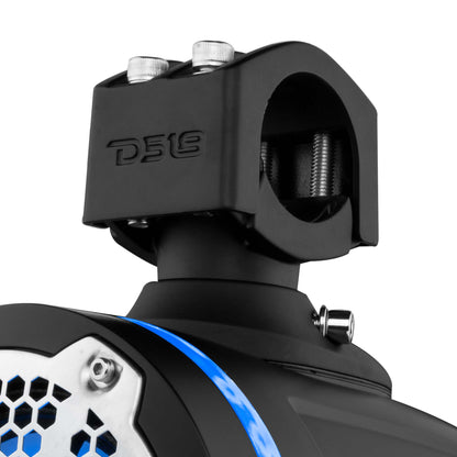 NXL 6.5" Neodymium Marine and Powersports Towers with Built-in Passive Radiator, 1" Driver and LED RGB Lights 150 Watts Rms -Black