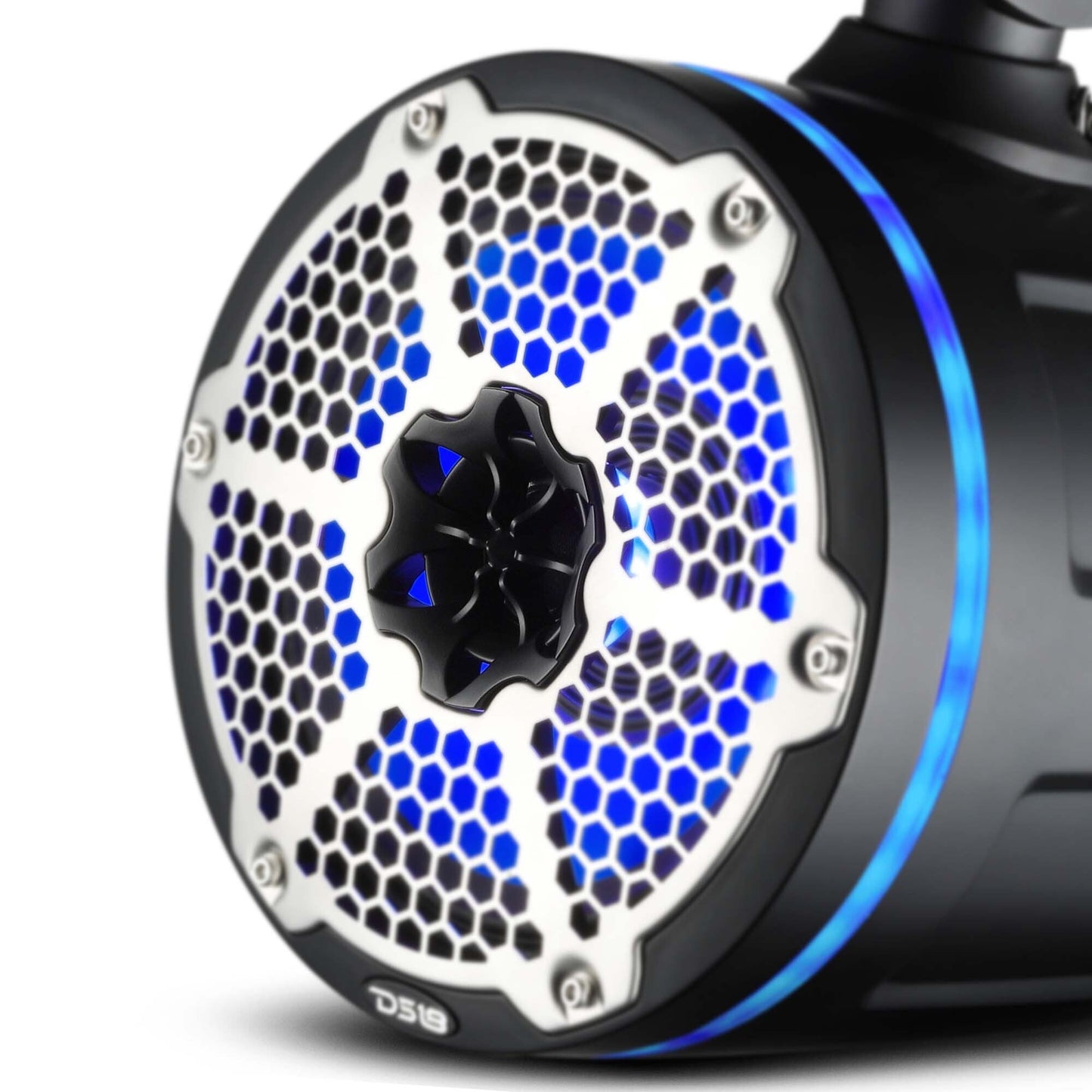 NXL 8" Neodymium Marine and Powersports Towers with Built-in Passive Radiator, 1" Driver and LED RGB Lights 180 Watts Rms -Black