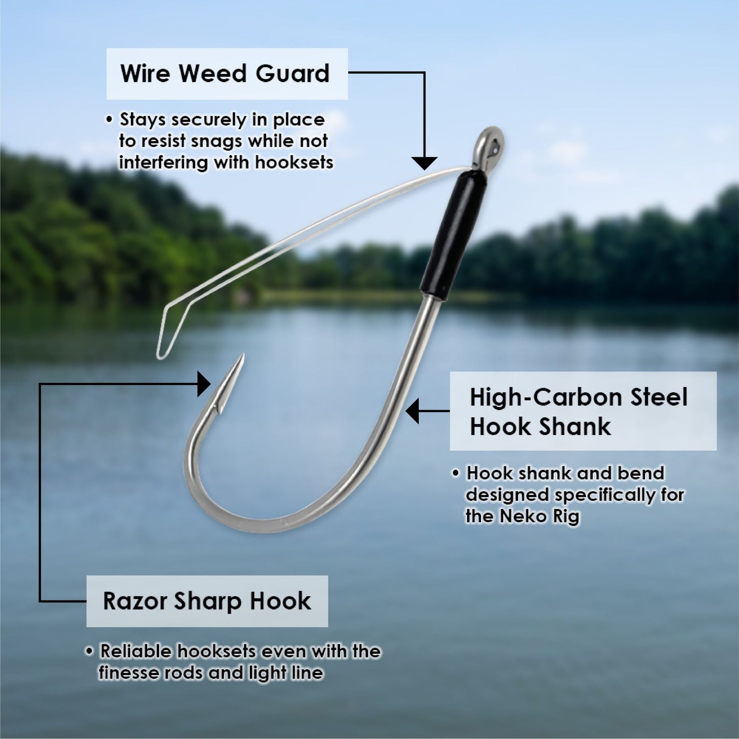 Reaction Tackle Wacky Neko Hooks- 25 Pack