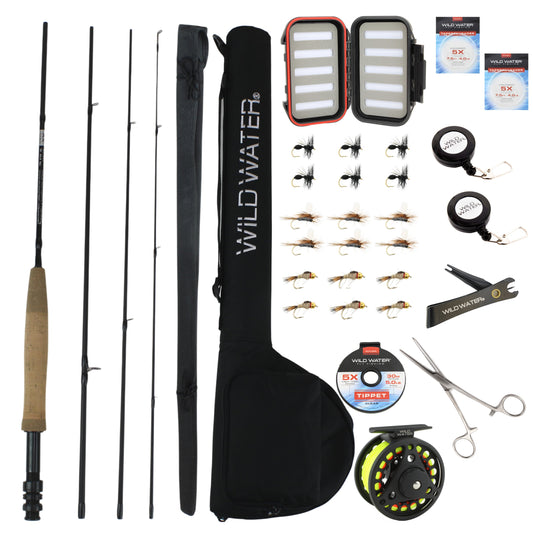 Wild Water Deluxe Fly Fishing Combo, 7 ft 3/4 wt Rod | SendIt Sailing