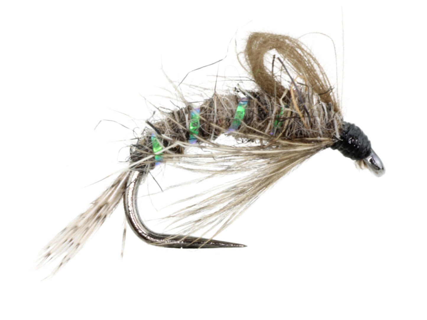 Wild Water Fly Fishing Olive Bubble Emerger, Size 14 (Qty 6) | SendIt Sailing