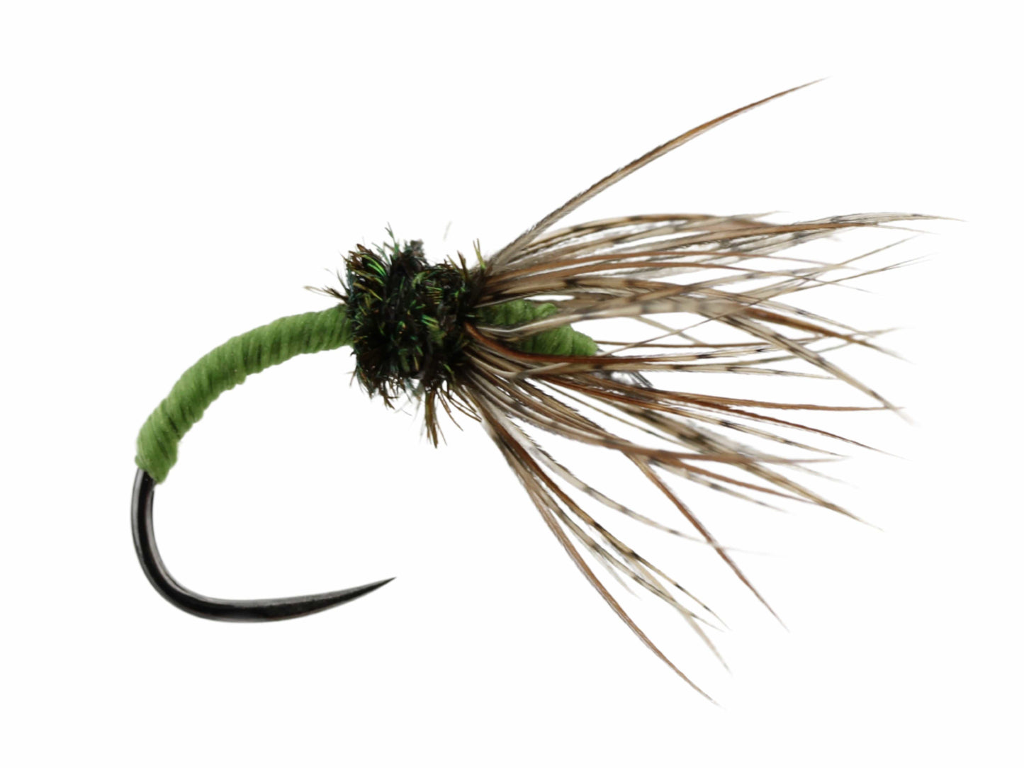 Wild Water Fly Fishing Olive Sakasa Kebari Tenkara Fly, size 12 (Qty 6) | SendIt Sailing